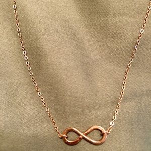 Rose Gold Infinity Charm Necklace